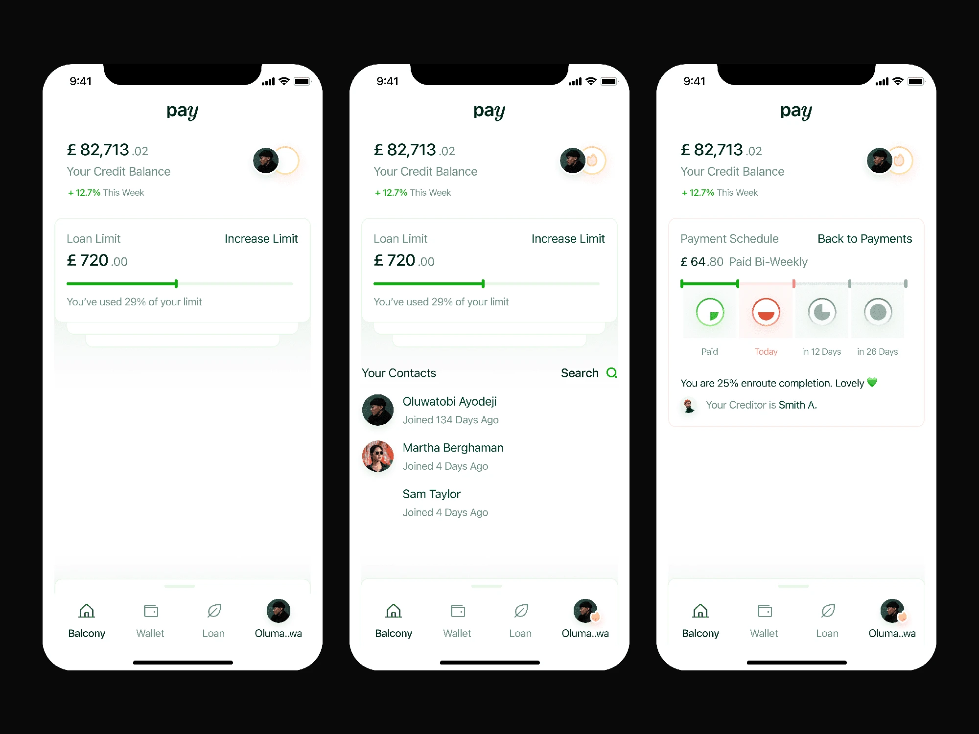 BuddPay • Home page concept for a social lending fintech product.